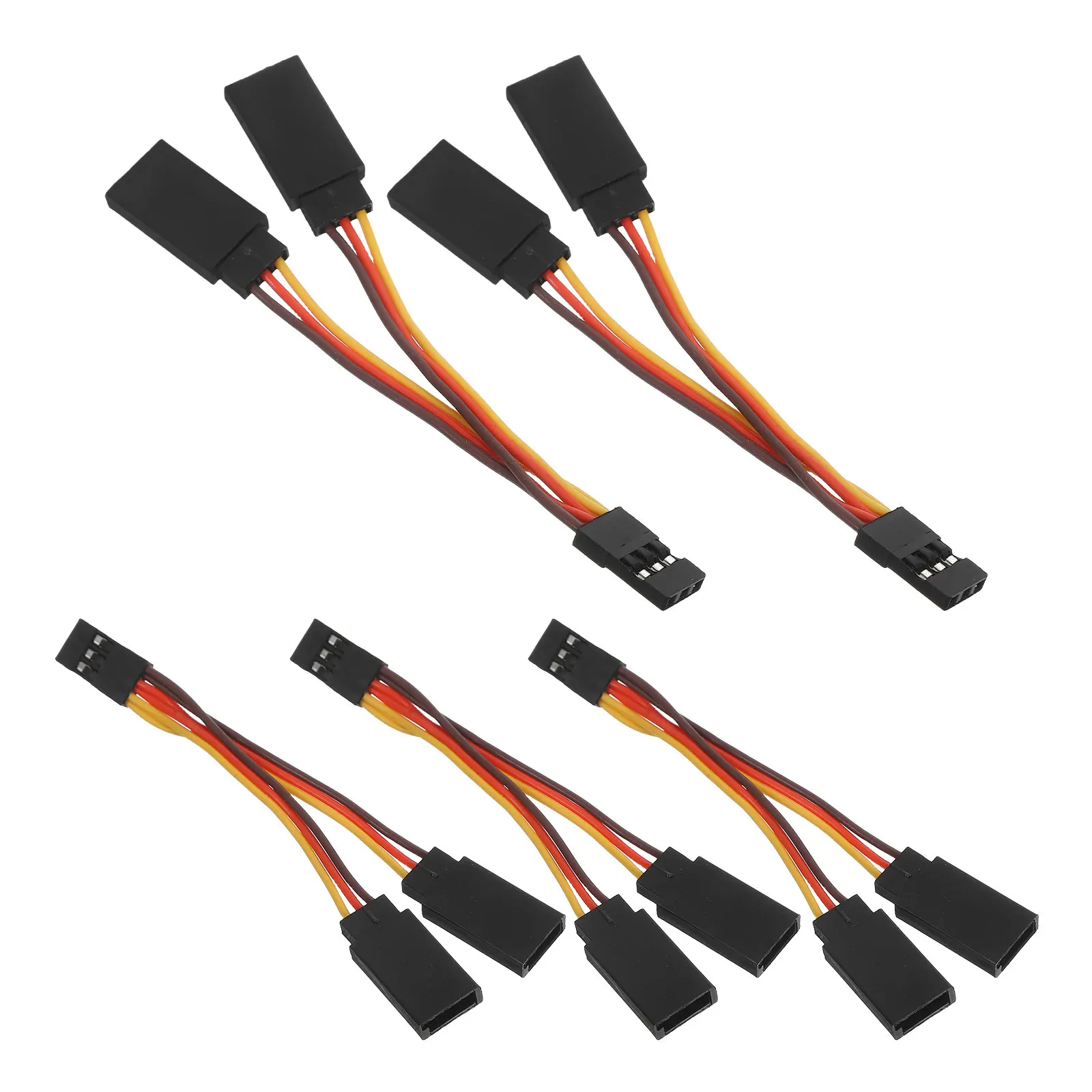 5Pcs Short Y-Shaped Servo Extension Wire High Density Signal Transmission for Rc Car Helicopter Rc Car Extension Lead Wire