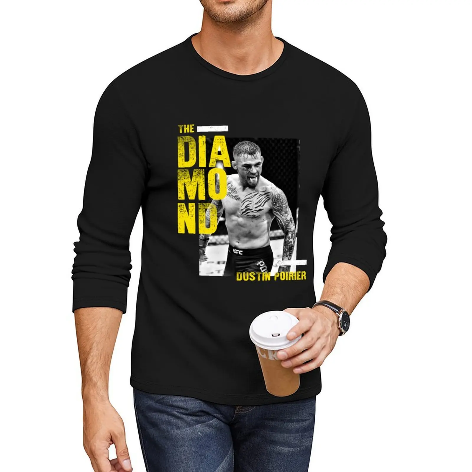 

dustin poirier retro Long T-Shirt sweat shirts sublime t shirt custom t shirts t shirt for men