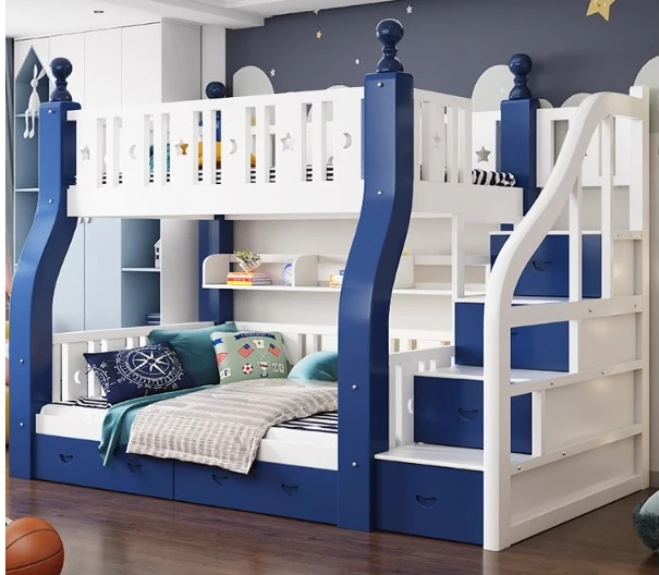 

Double bunk beds, bunk beds, small-sized beds, all-solid wood combined dislocation mother bed for children.