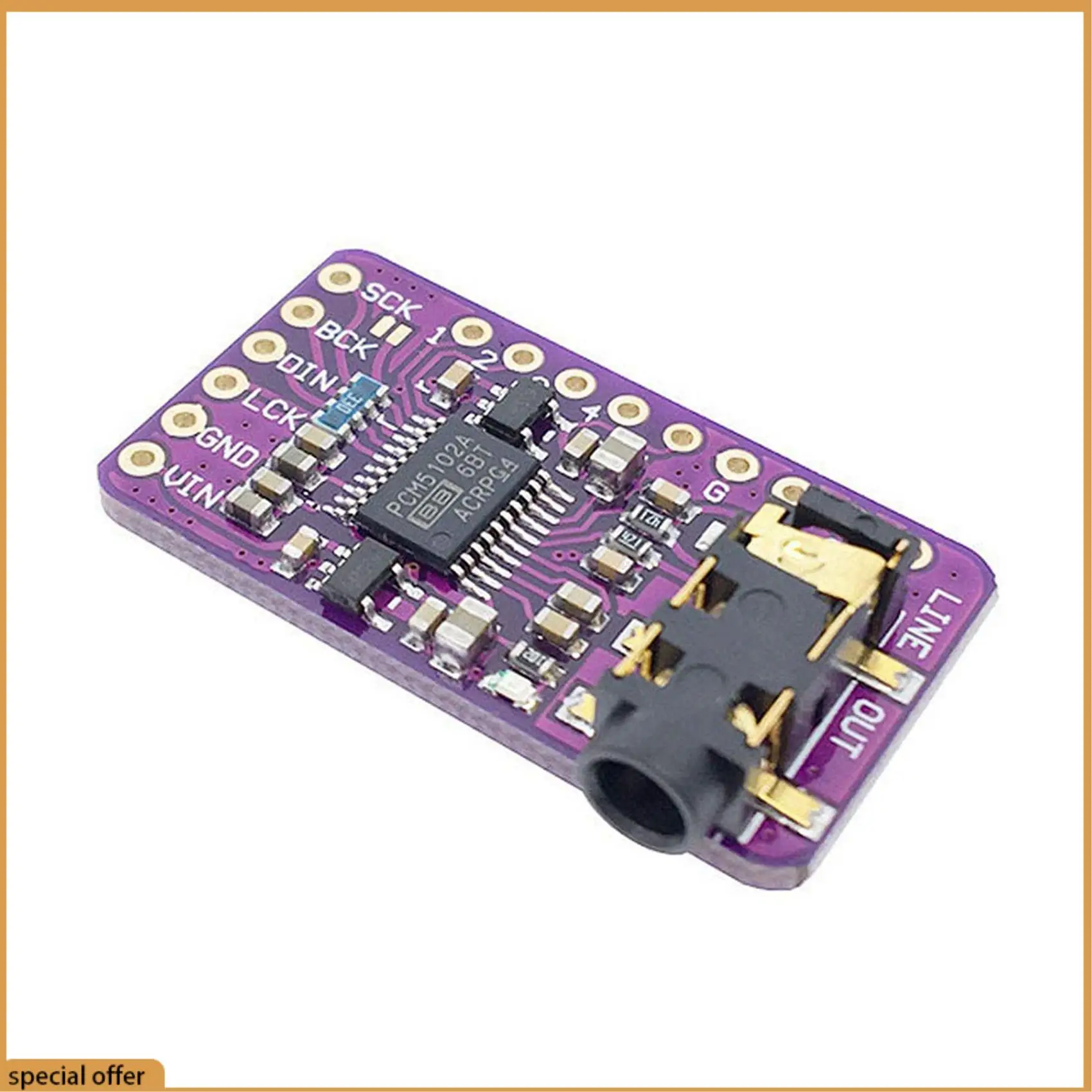 Módulo decodificador DAC de Audio Digital A68Z 2X PCM5102 I2S IIS estéreo DAC convertidor Digital a analógico módulo de voz para Raspberry Pi