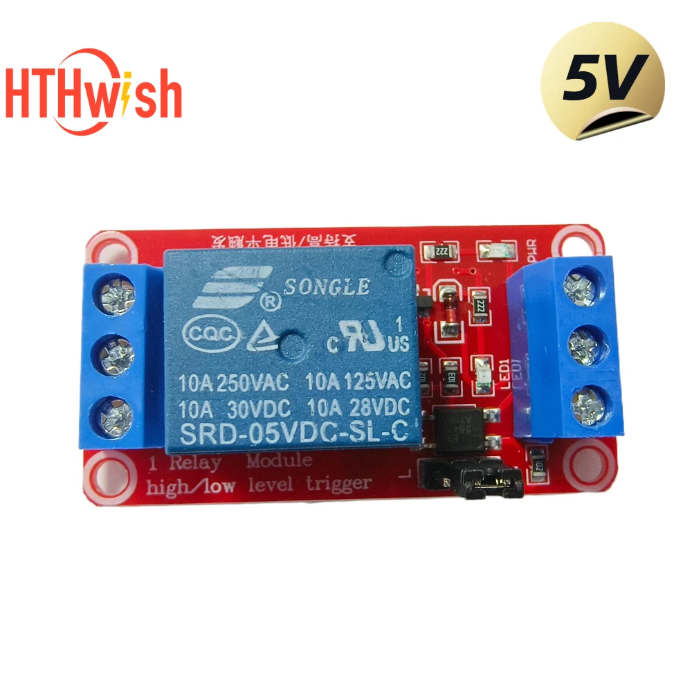 

1/2PCS Relay Module Board Shield 5V with Optocoupler 1 Channel Support High and Low Level Trigger for Arduino