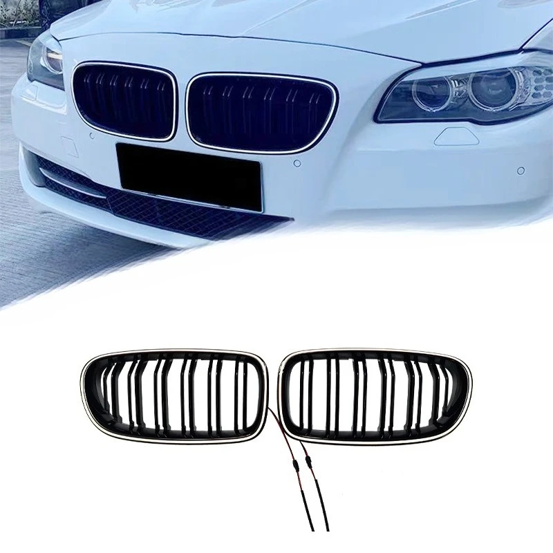 

For BMW 5 Series F10 2011-16 LED Front Grille Dual Line Shooting Star Pattern Direct Fit Exterior Styling Body Kit Upgrade Parts