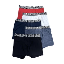 Cuecas Cristiano Ronaldo Boxer para homens, umidade Wicking Underwear, shorts de ginástica respiráveis, confortáveis troncos de algodão, roupa íntima esportiva