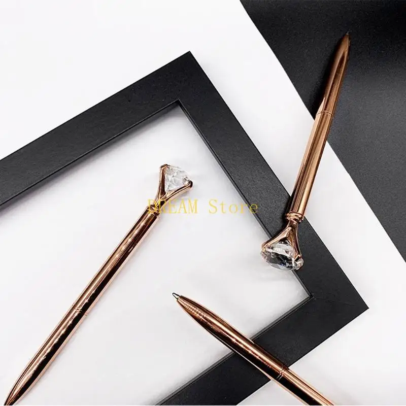 Luxury Crystal Diamond Ballpoint Pen Craetive Metal Ballpoint Pen Twist Action Refillable Ballpoint Pen Business Gift best sale