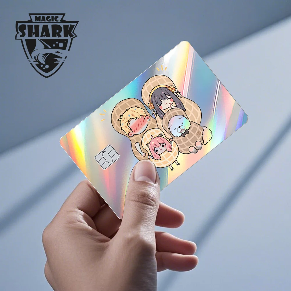 Magic Shark SPY X Family Anime Holographischer Aufkleber-Film für Kleine und Große Kredit-, Bank- und Debitkarten Ohne Chip Ohne Verblassen – Detail 8