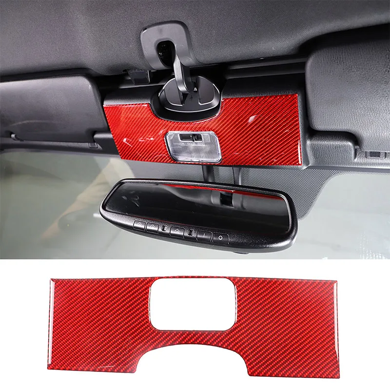 

For Mazda MX-5 2016-2023 Soft Carbon Fiber Interior Rearview Mirror Base Cover Sticker Car Interior Protection Accessories