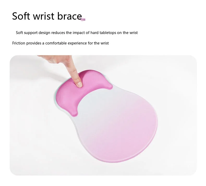 Silikon-Handgelenkauflage für Mauspad, 9 Farben, Büro- und Gaming-Unterlage, ergonomisch, rutschfest, weiche Unterstützung – Detail 5