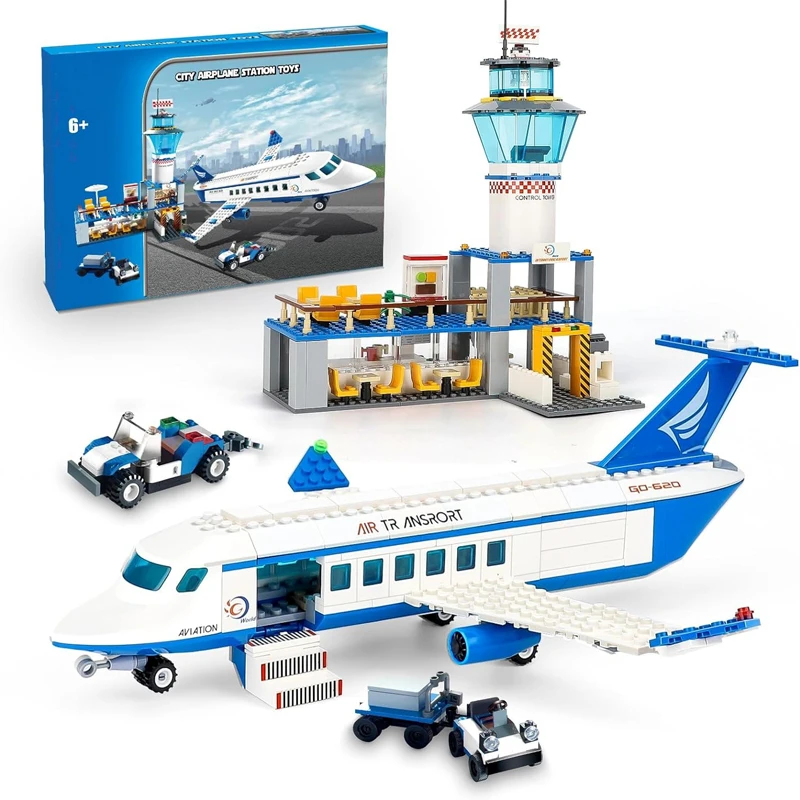 

Городская серия, модель пассажирского самолета, аэропорт, детская образовательная сборка, китайские строительные блоки, игрушки, подарки на день рождения для мальчиков и девочек