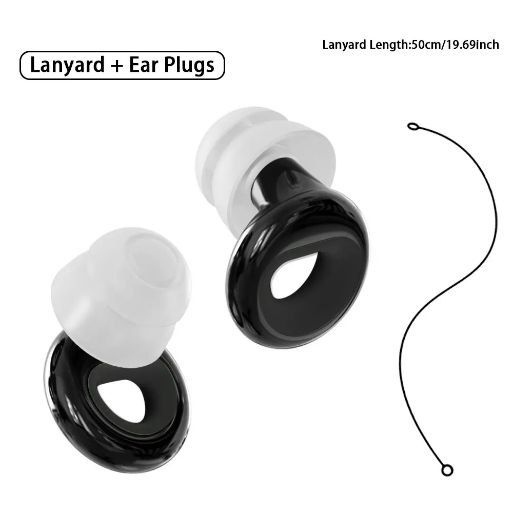 Double Layer Silicone Earplugs with Lanyard Reliable Partial Noise Isolation for Festival Audiences Water Sports And Noise Reduc