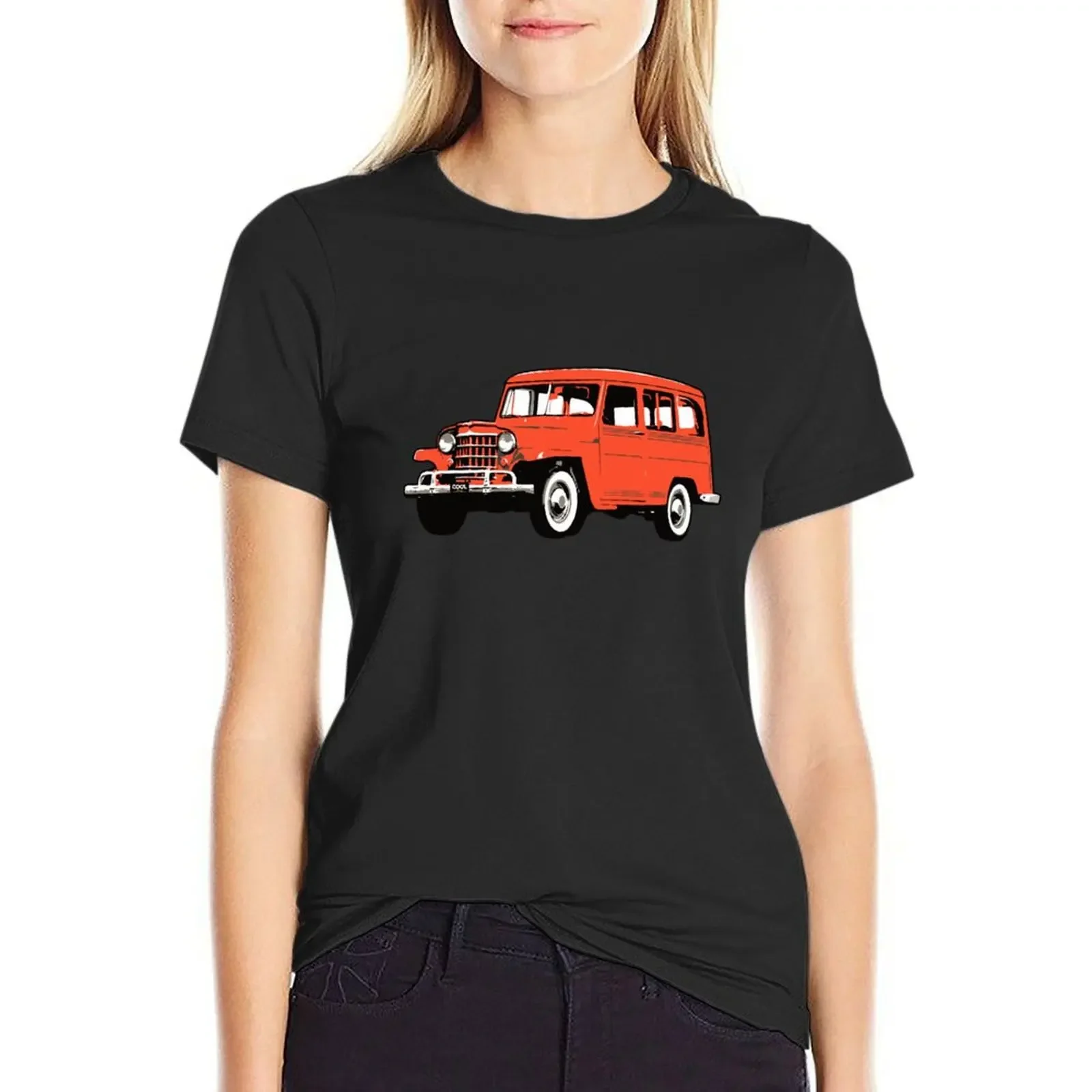 

Vintage Station Wagon T-Shirt heavyweights cute tops customs cat shirts for Women