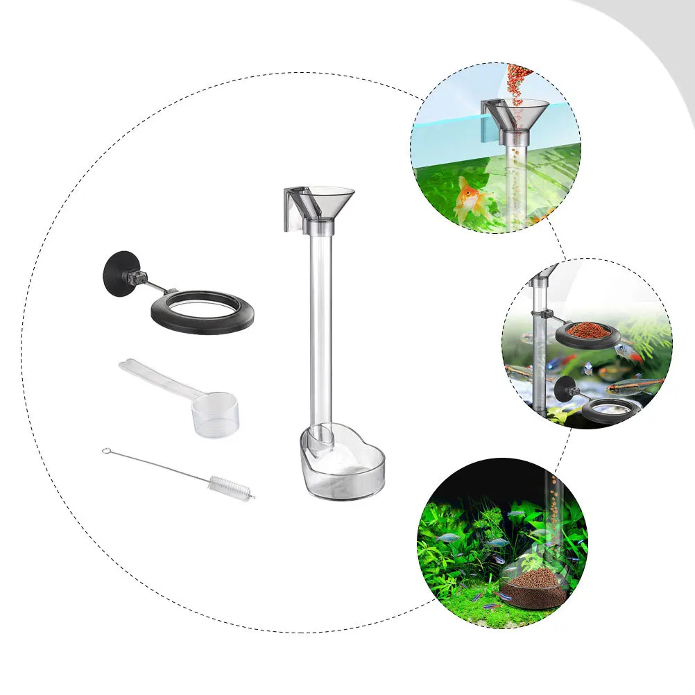 

1Set Multifunction Aquarium Feeder Transparent Explosion-Proof Adjustable Length Spot Feeding for Shrimp Crab Clam Tropical Fish