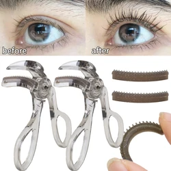 Professional Combing Wide-Angle Eyelash Curler with Elastic Silicone Pads Natural Eye Lashes Curling Women Beauty Makeup Tools