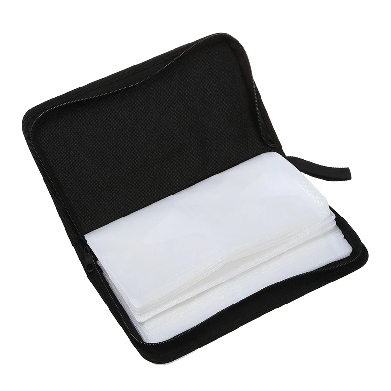 

2025 New-5X 80 VCD DVD CD Faux Leather Case Storage Holder Organizer Black