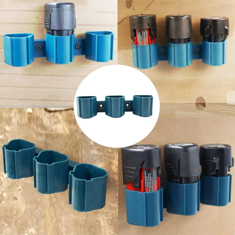 Imagem -06 - Suporte Montado na Parede da Bateria Suporte Armazenamento Racks em Makita Milwaukee Bosch 10.8v 12v