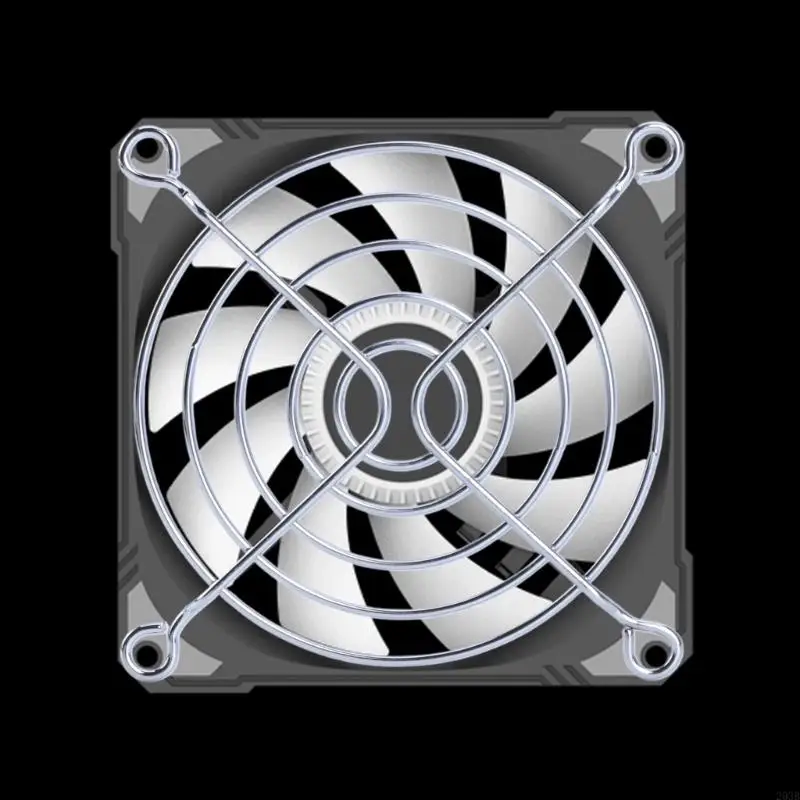 203B 1 PC Ventilador 80 mm Guardar 80 mm plata con tornillos (plata 80 mm)