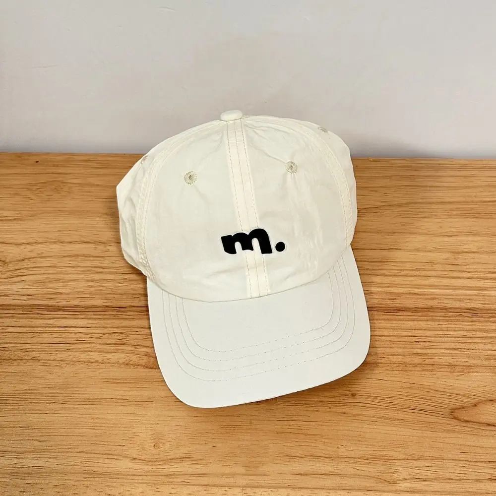 

Letter M Children Baseball Hat Candy Color Embroiderey Quick Drying Sun Hat Sunscreen Breathable Teenagers Peaked Cap Kids
