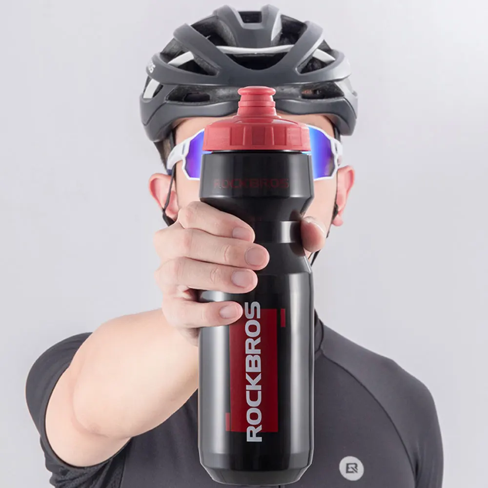 ROCKBROS Bicycle Water Bottle Cycling Water Bottle Cage 750ML Portable Kettle Sports Flask Holder Bike Running Climbing Cup