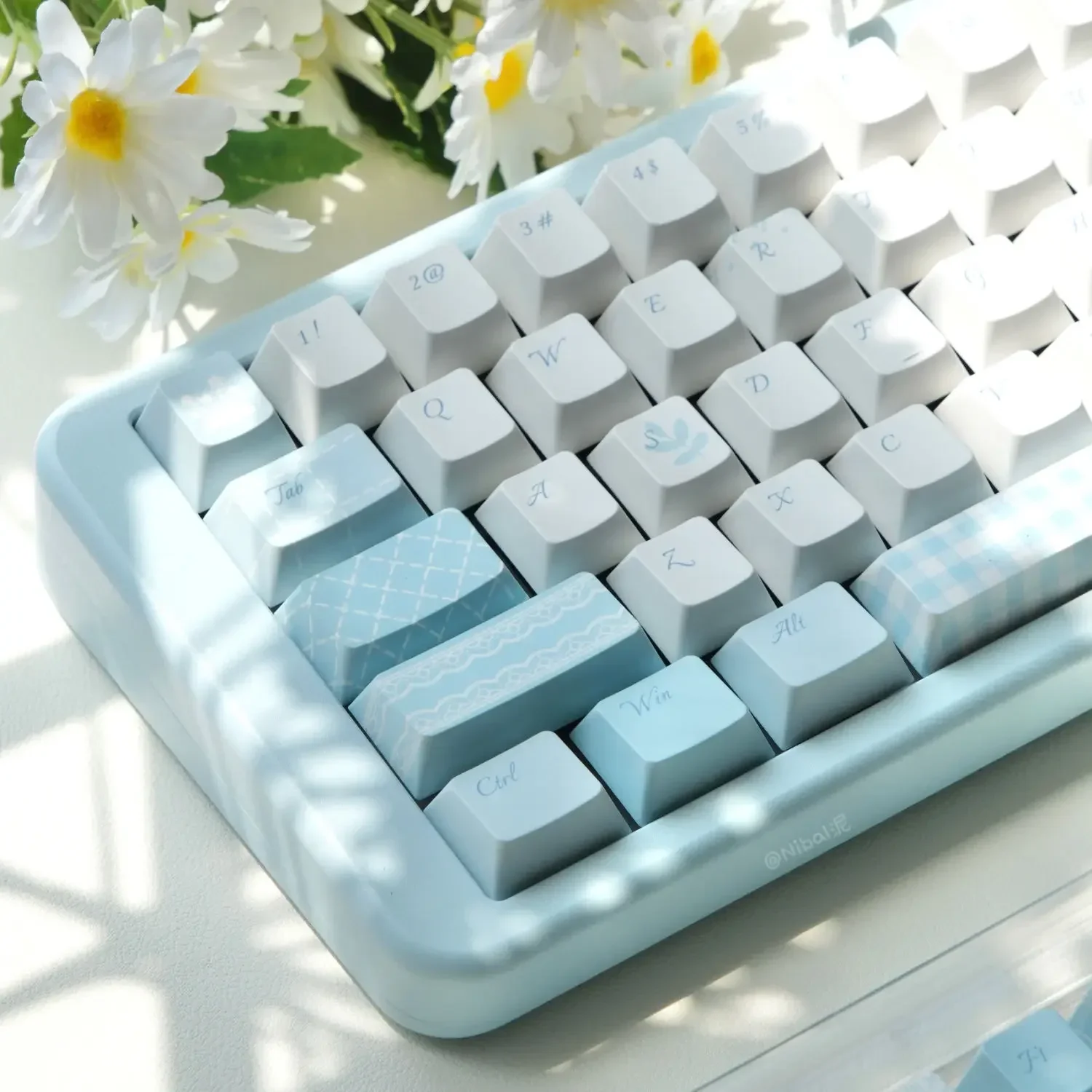 

Keycap SO & Original Height PBT Material Sublimation Simple Elegant Fresh Cross Keycap