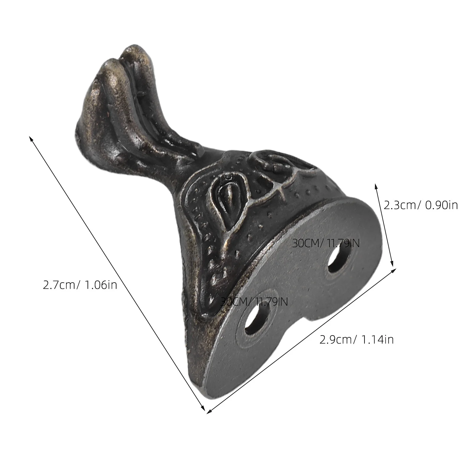 12Pcs Zinc Alloy Jewelry Box Feet Retro Corner Guards Metal Protective Legs Storage Chest Cabinet Decorative Hardware