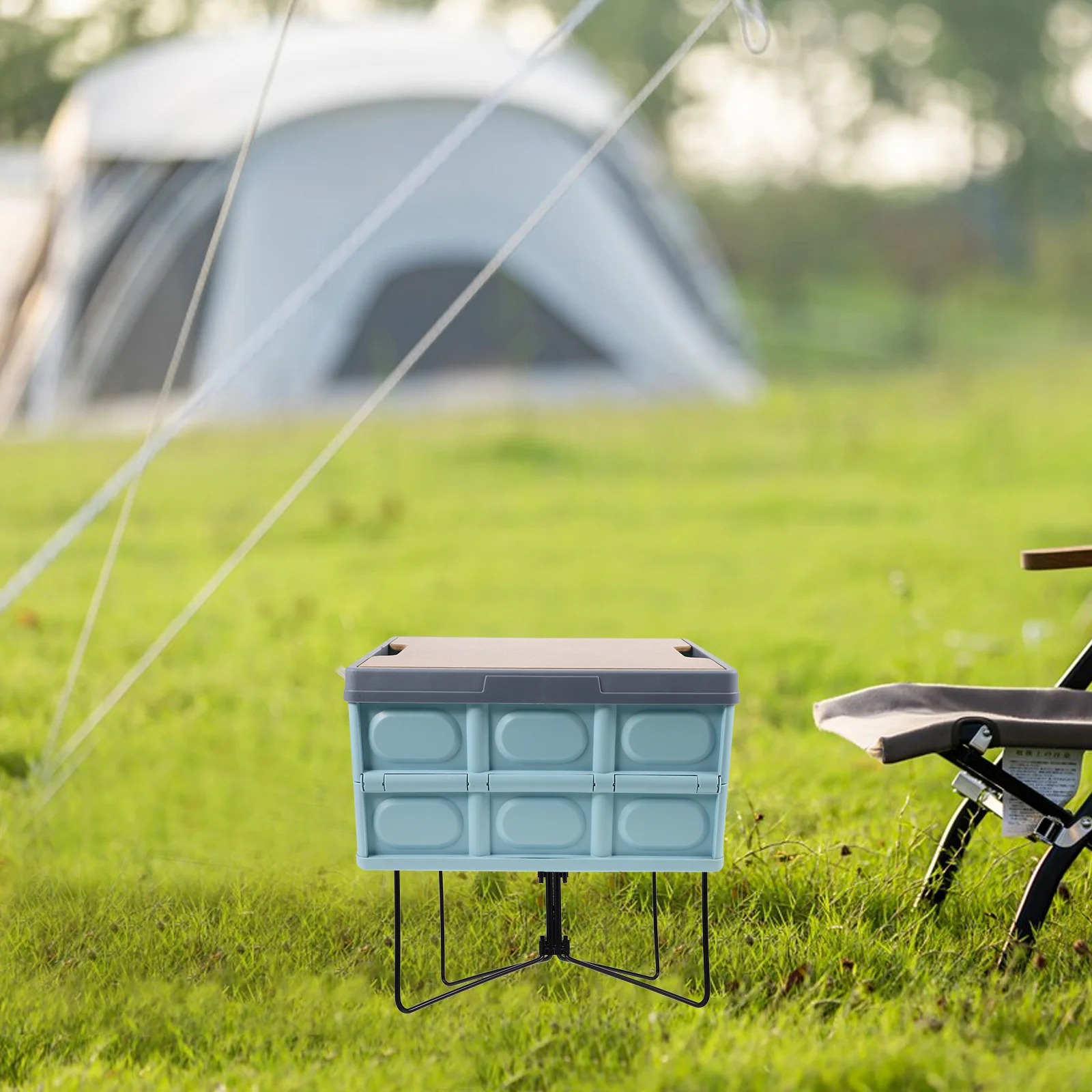 

Stainless Steel Foldable Cooler Stand Rack Outdoor Camping Portable Hiking Picnic Cooler Storage Holder Rack Stand