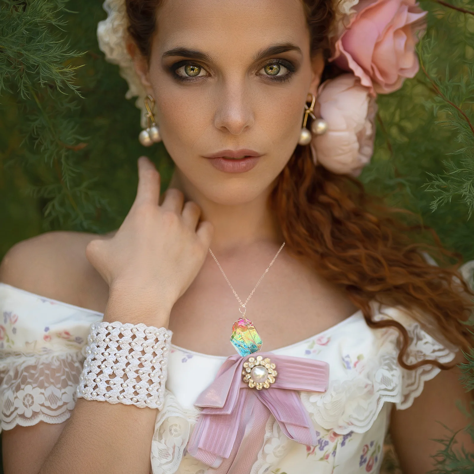 

5 шт., подвесные украшения из хрустального камня, нежные подвески из натурального камня, автомобильные декоративные аксессуары для дома, хрустальный кулон