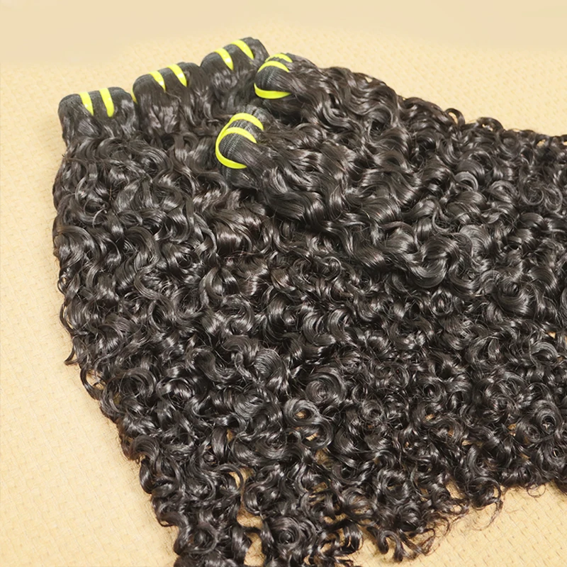 15A 미가공 버마산 생처녀 곱슬머리 묶음 특가 베트남산 인모 묶음 풀 익스텐션 탄력있는 픽시 곱슬 생모