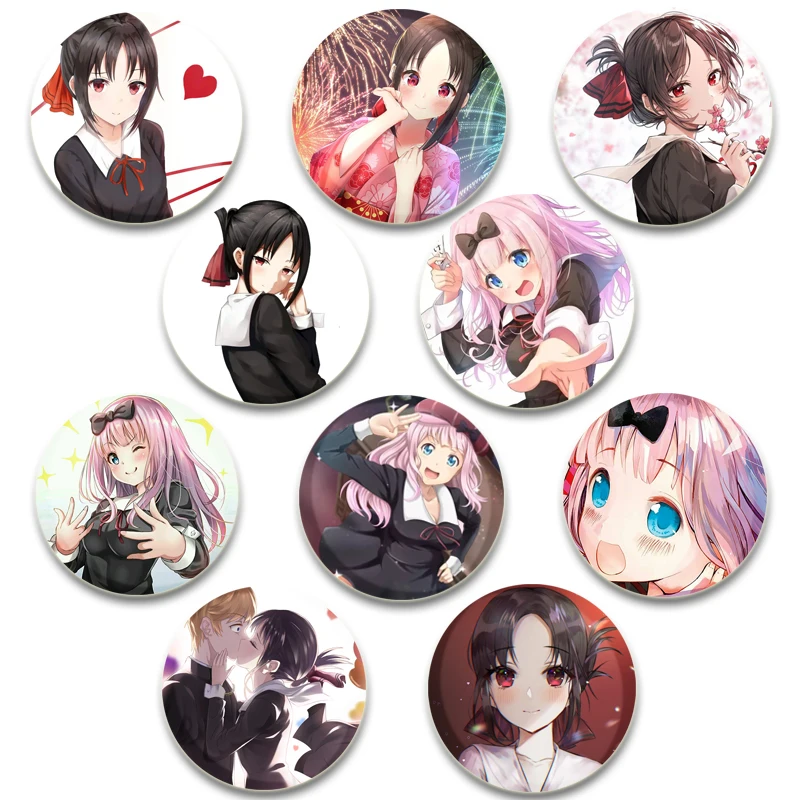 

Anime Kaguya-sama Love Is War Pins, Cute Cartoon Badge, Handmade Tinplate Brooches Breastpin for Backpack Clothes Gift Accessory