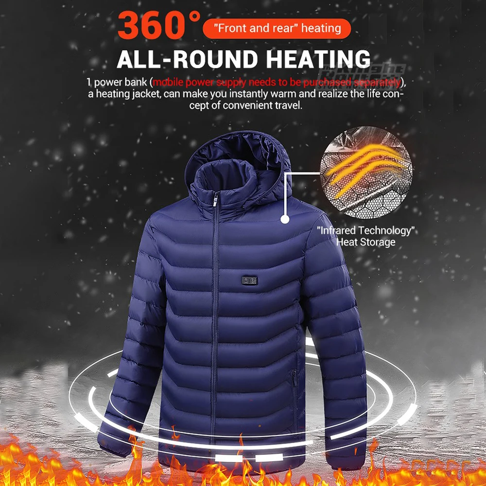 21 Areas Motorcycle Heating Jackets Men\'s Motorcycle Jacket Women\'s Warm USB Heating Vest Heating Jacket Bike Winter Jacket Warm