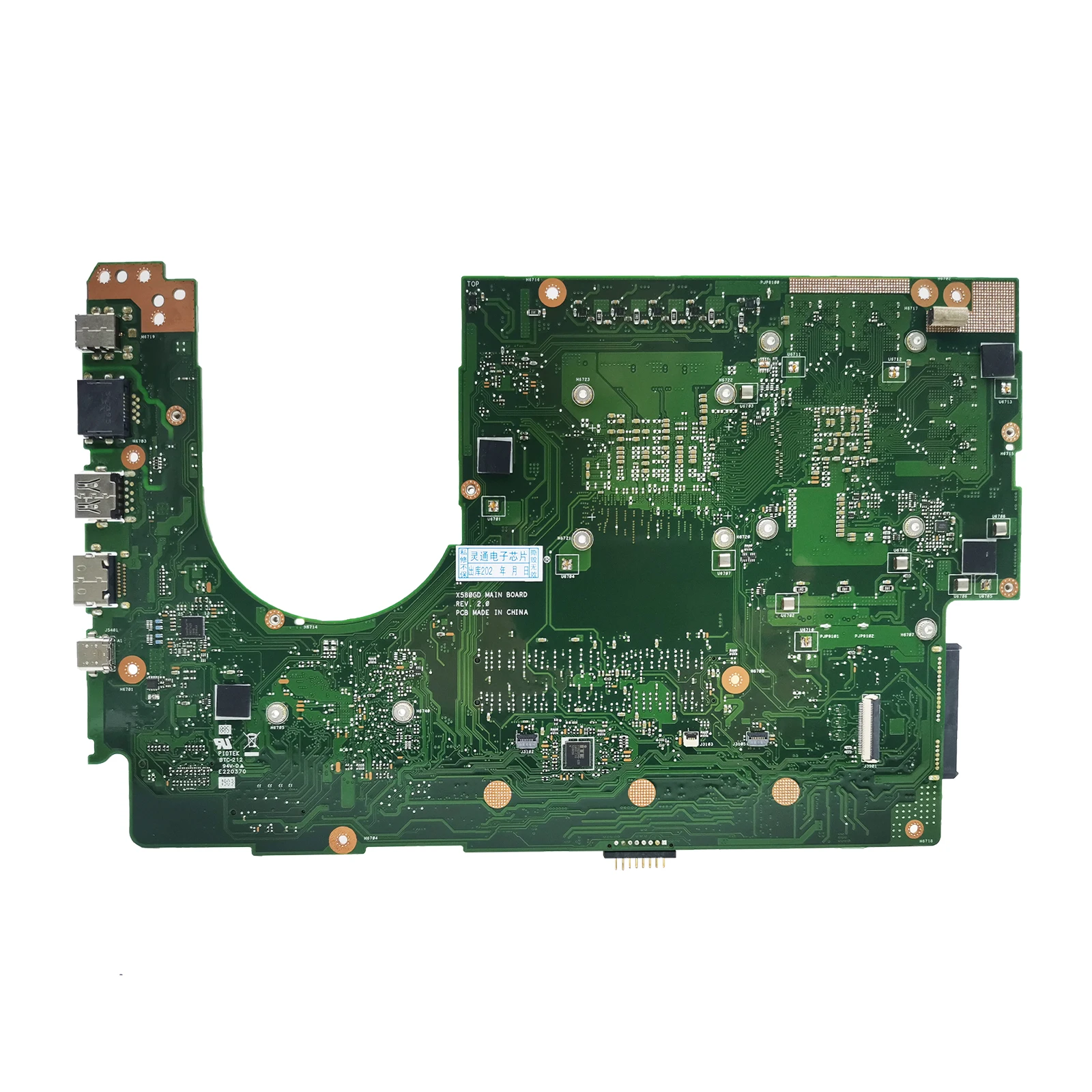 Imagem -03 - Placa-mãe Portátil para Asus Vivobook X580gd Nx580g M580g N580gd Nx580gd Notebook Mainboard Cpu i5 I78th Gen Gtx1050 Gpu