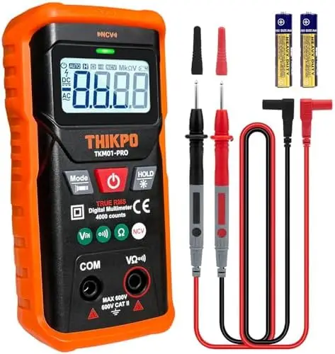 

THIKPO 4000-Count Digital Multimeter with NCV, Auto-Ranging Voltmeter for Automotive, AC/DC, Backlight LCD