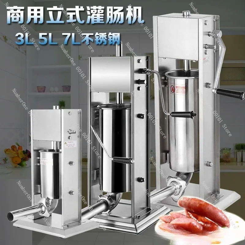 Wholesale Dual-Speed 3-Liter Sausage Stuffing Machine, Stainless Steel Vertical Sausage Maker for Commercial and Household Use