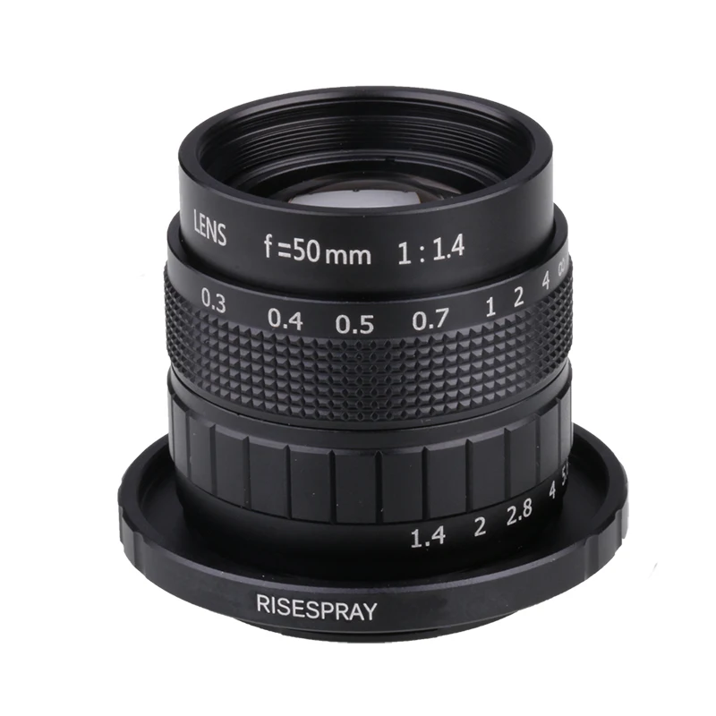 new 50mm F1.4 APS-C CCTV Lens+adapter ring+2 Macro Ring for sony Fuji NIKON1 Canon EOSM Olympus Panasonic Micro 4/3 M4/3