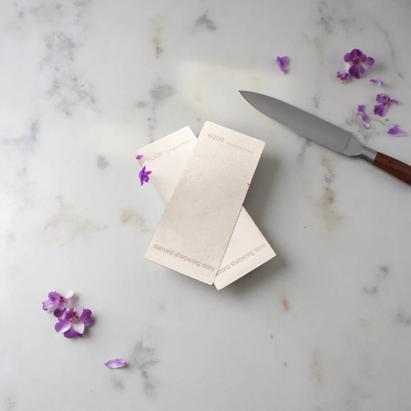 Diamond Whetstone with Non-slip Hard Base Fine Grinding Tool Multifunctional Kitchen Knife Sharpener