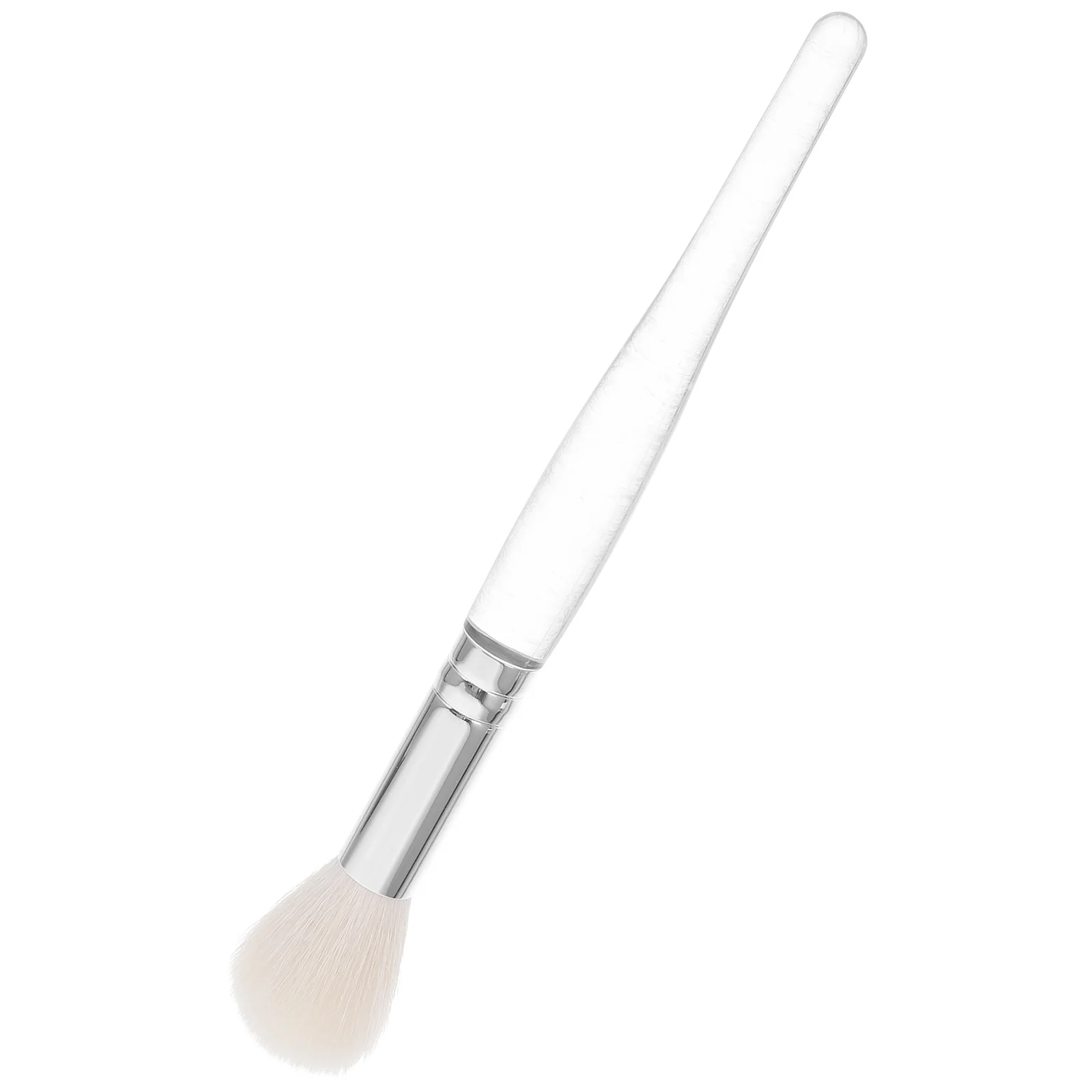 Brocha de maquillaje de pelo de oveja, resaltador de colorete compacto, sombra de nariz, brocha de maquillaje pequeña, ligera, fácil de llevar, cara de mujer