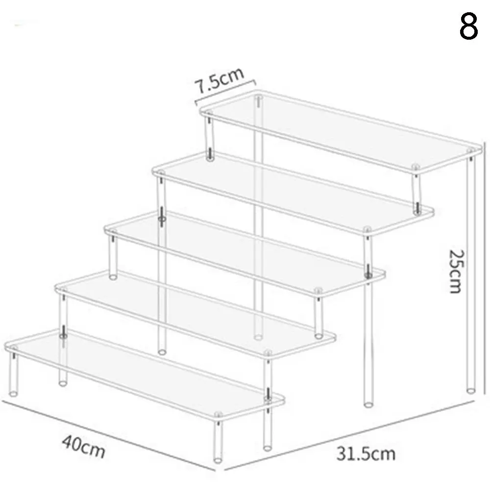 Acrylic Handle Makeup Organization Transparent Display Shelf Display Stand Storage Racks Storage Holders Anime Figure holder