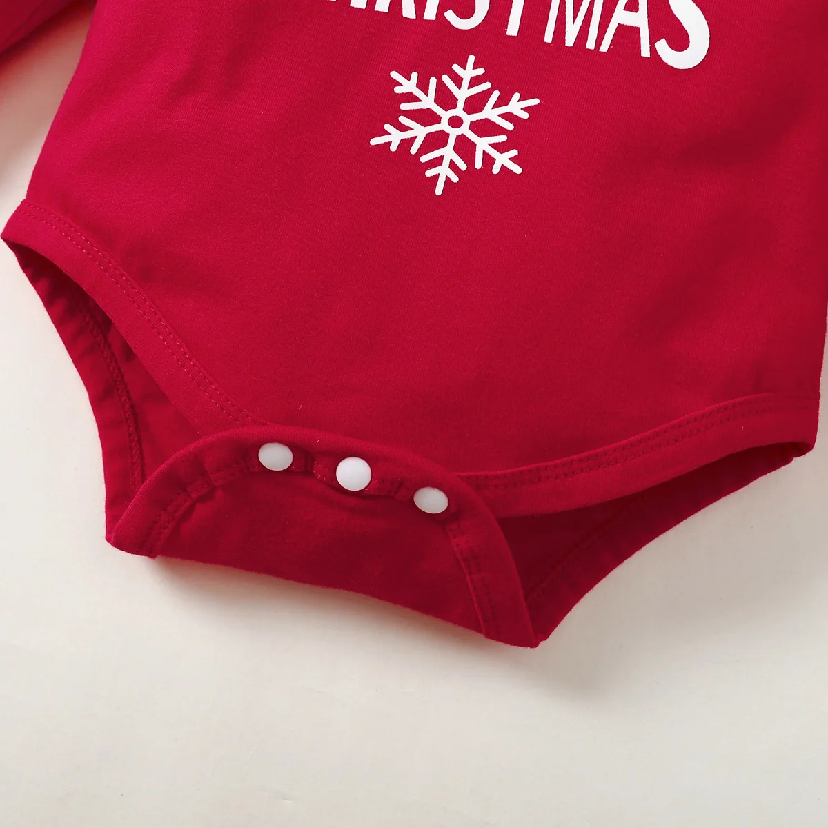 3-teiliges Baby-Weihnachtsset mit Buchstaben-Weihnachtsbaum-Aufdruck, Body + karierte Hose mit Schleife + Stirnband, passend für 0–18 Monate