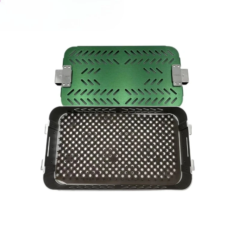 

For Orthopedic Surgical Instruments, Perforated High Temperature Autoclaving Box, Silicone Pad, Medical Tray