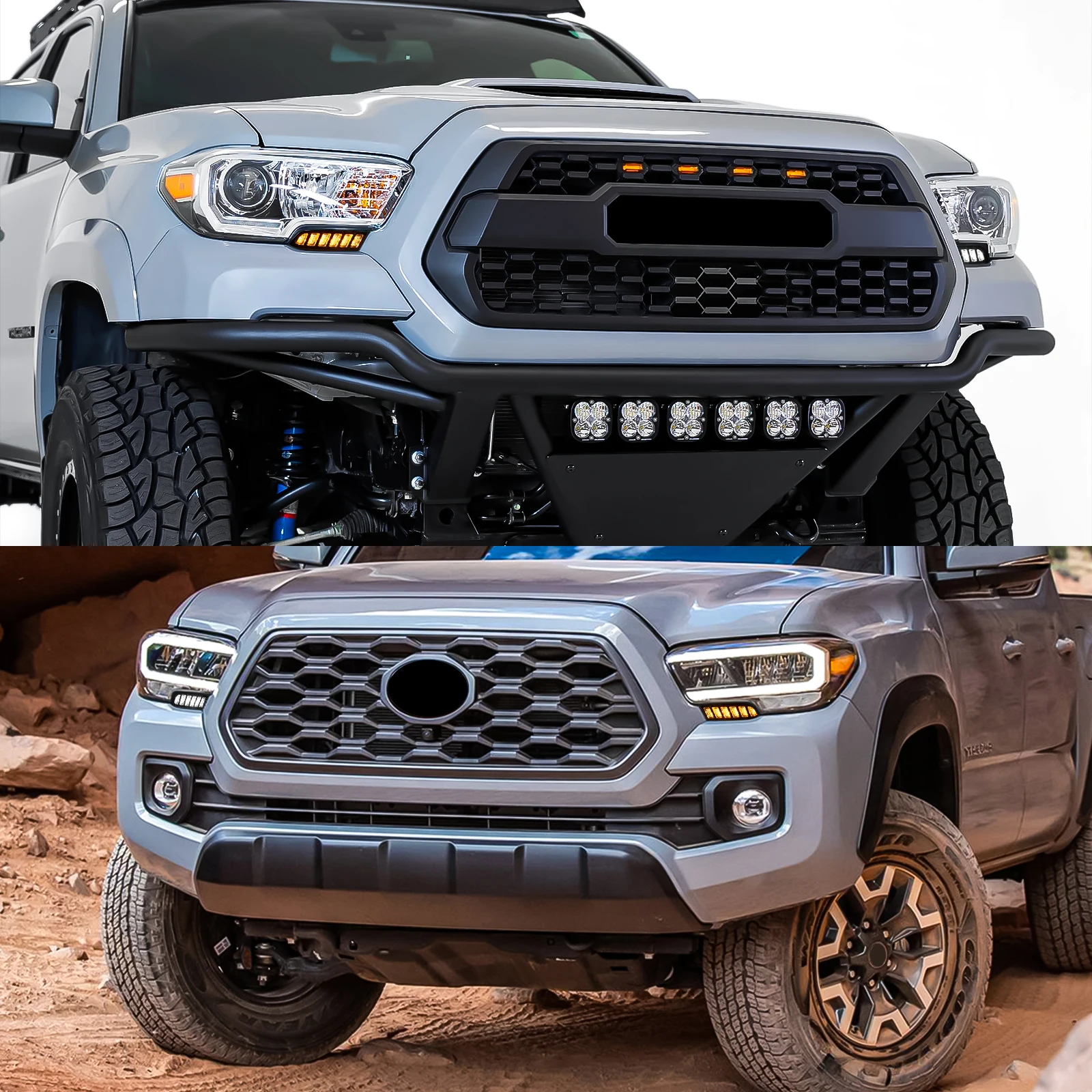 Светодиодные дневные ходовые огни (DRL) для Toyota Tacoma 2016-2023 годов выпуска, с функцией поворотника и противотуманной фары, автомобильные аксессуары, 12В.