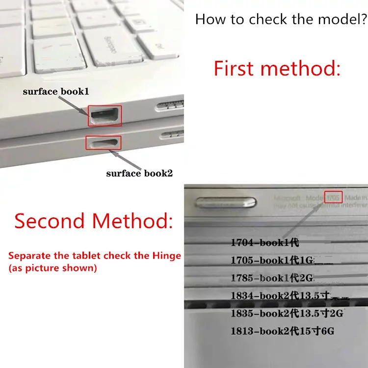 غطاء مفاتيح أصلي لجهاز Microsoft Surface Book 1 UK Key Cup 1704 1705 1785 13.5 بوصة