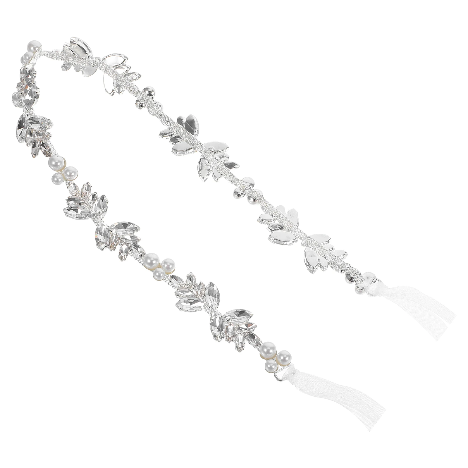 

Rhinestone Waist White Organza Bridal Belt Wedding Dress Accessory Girdle Belt Dress Belts For Women Women Elegant Party