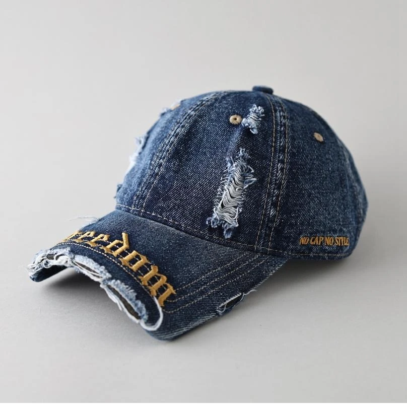 كسر حافة رسالة ممزق قبعة بيسبول الرجال والنساء الأزواج موضة الاتجاه شخصية عادية تنوعا ظلة قبعة رجالي قبعة