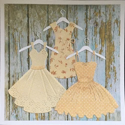 Mulheres Vestido Forma Padrão Corte morre, DIY Stencils, Scrapbooking, Photo Album Embossing, Decoração Cartão De Papel, Novo, 3pcs