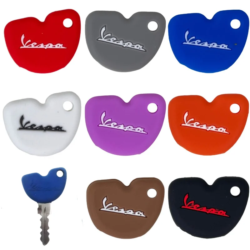 Silicone Motorcycle Key Case Cover For Vespa Piaggio New Fly Gts Super 300 Gilera Nexus Protection Shell Skin Holder Accessories