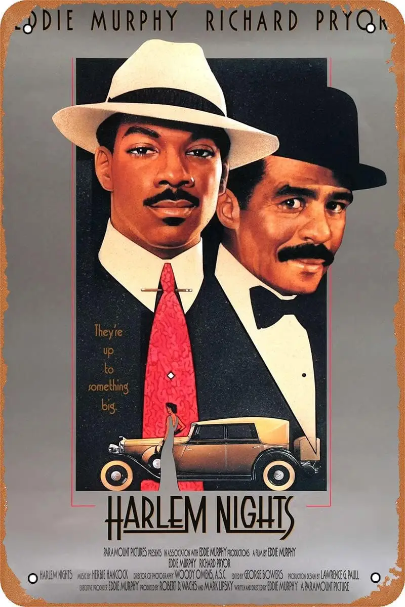 

Плакат из фильма Harlem Nights, винтажный жестяной ретро-плакат, металлический знак для бара, паба, гаража, мужской пещеры, домашний декор, подарок 12X8 дюймов