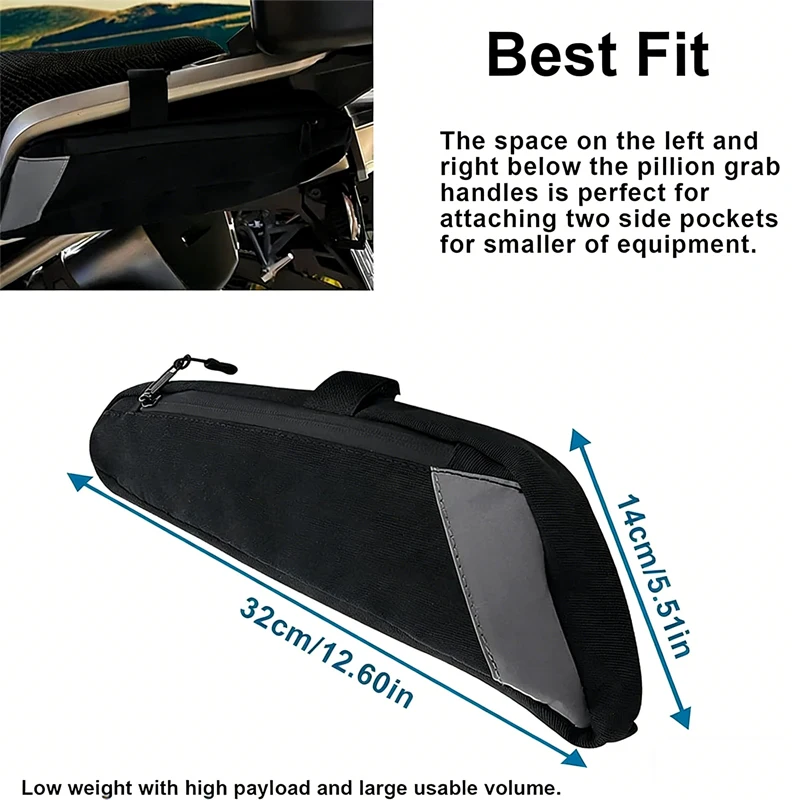 Motorcycle Side Frame Storage Bag Waterproof Motorbike Tool Pouch Luggage Pack For R 1250 1200GS R1250GS R1200GS LC 2013-