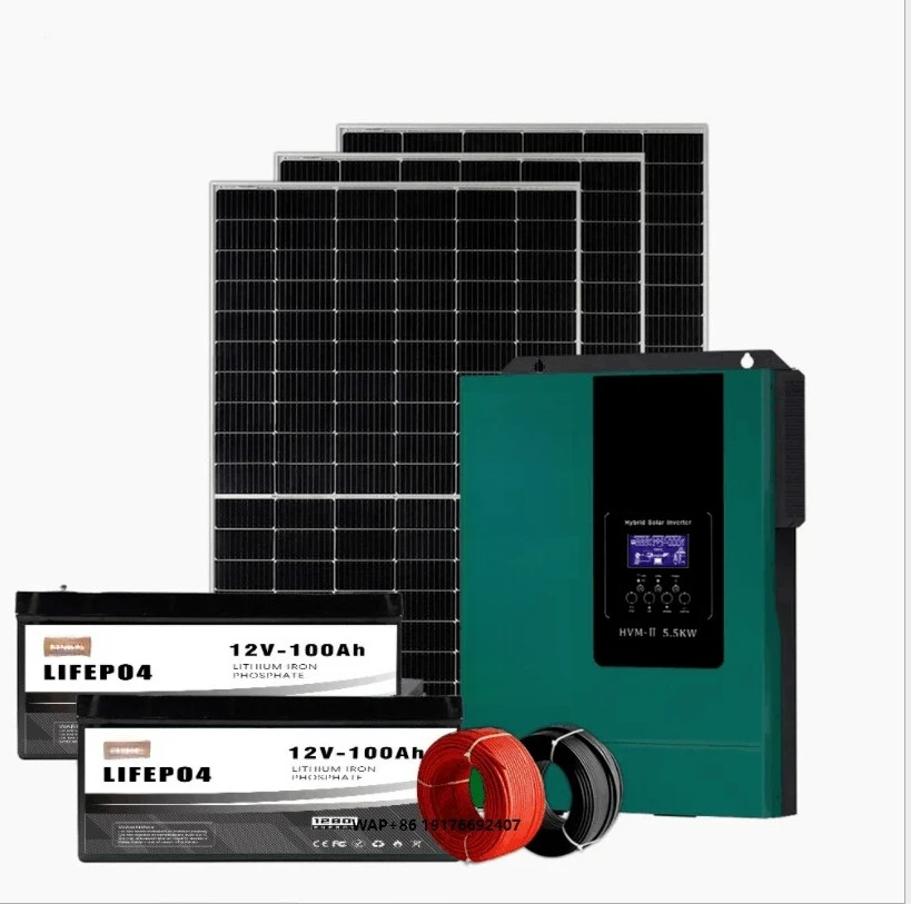 1kw 3kw 5kw 10kw 15kw 20kw 30kw Hybrid Solar Panel Kit With Battery Off Grid Kit Home Complete Set Solar Energy System
