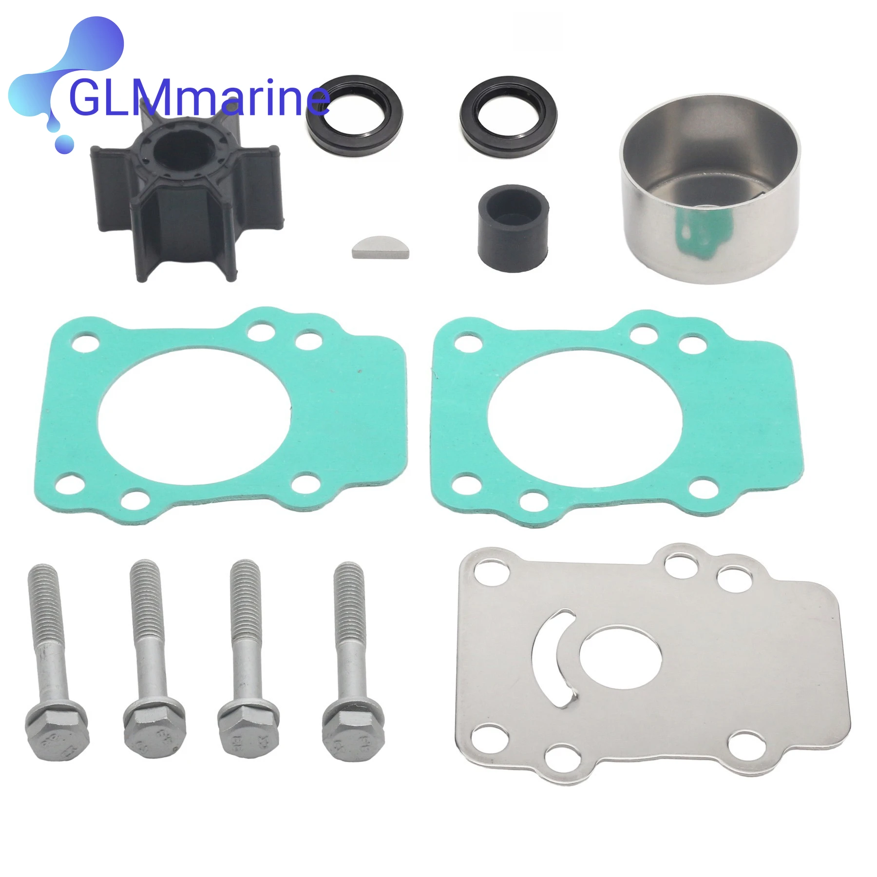 

682-W0078-00 Outboard Impeller Repair Kit W/ Oil Seal 93101-20048-00 Fits for Yamaha 8 9.9 15 HP 682-W0078-A1 682-W0078-A2