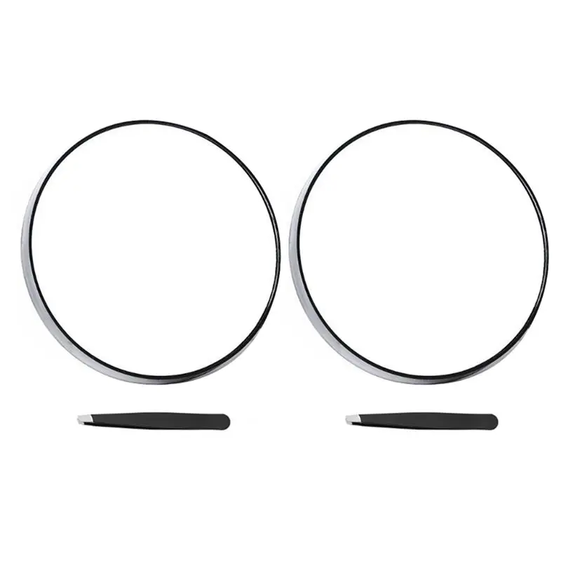 Eco Friendly 2Pcs Magnifying Mirror With Suction Cup Compact Durables Travel Makeup Mirror 20X