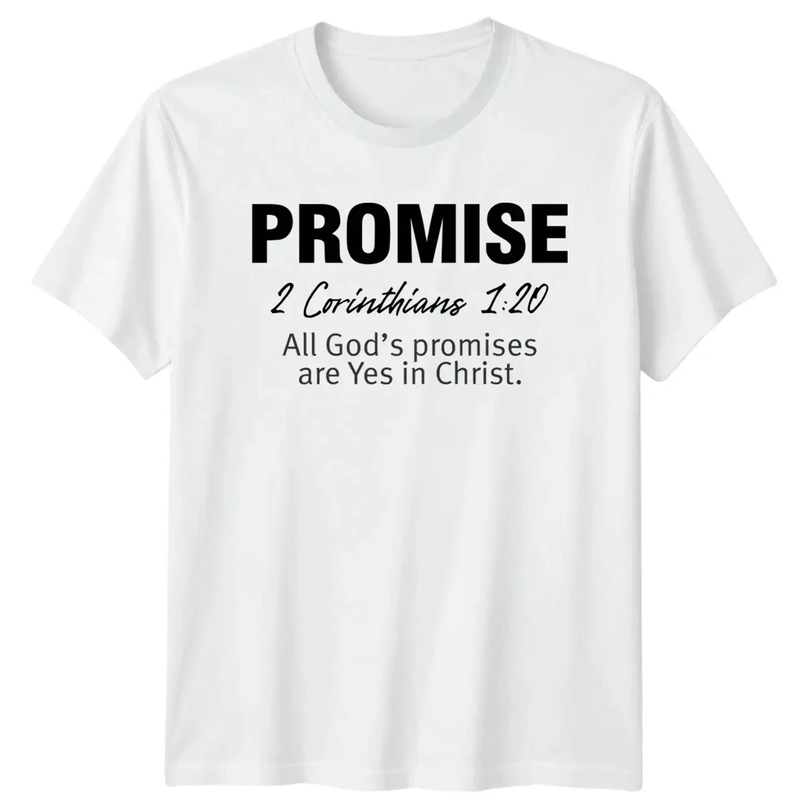 Verheißung 2 Korinther 1 20 Alle T-Shirts mit Bibelversen, Religionsgeschenk für Sie und Ihn, Vintage Washed, bequeme Streetwear
