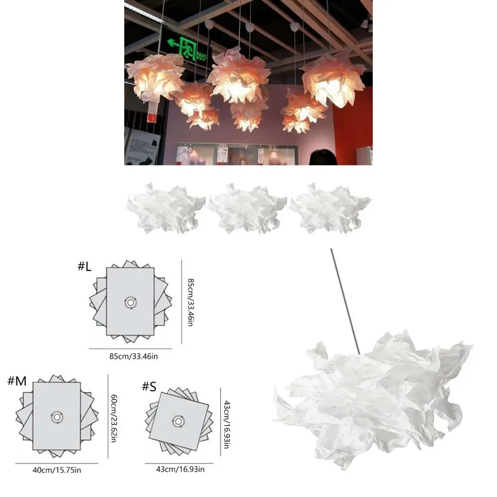 Cloud Lamp Shade Chandelier Light Cover Paper Pendant Light Lamp Shade